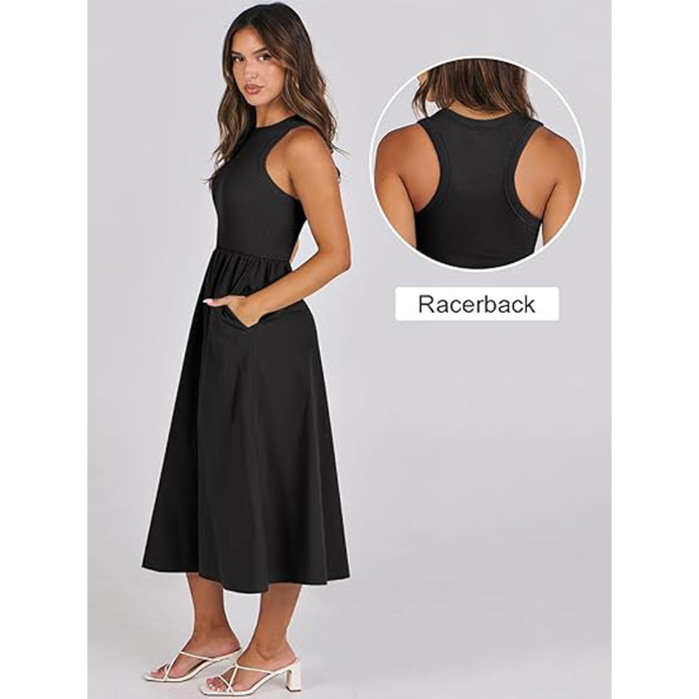 🌊Boho Beach Magic! Patchwork Knit Dress w/ Secret Pockets✨ Racerback Tank Dress💫 Flowy Midi Sundress | Summer Casual TikTok Viral 🌊Boho Beach Magic! Patchwork Knit Dress w/ Secret Pockets✨ Racerback Tank Dress💫 Flowy Midi Sundress | Summer Casual TikTok Viral